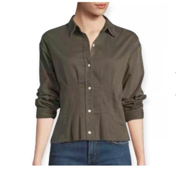 Current Elliot The Tella Button Front Shirt Army
Green Size S - Picture 4 of 15